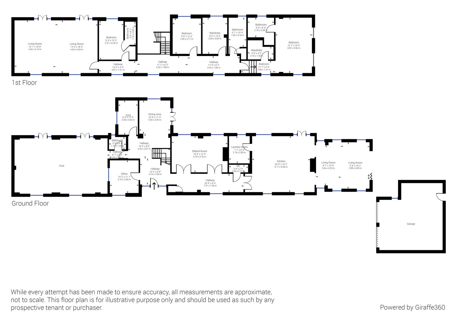 Floor plan, all levels